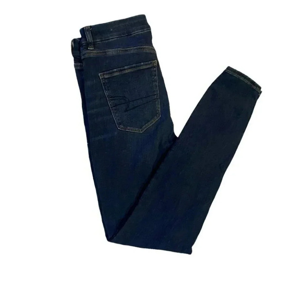 American Eagle next level stretch 8L curvy hi-rise jeggings dark blue‎ jeans - Picture 2 of 5